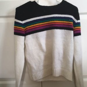 Forever 21 fuzzy rainbow sweater